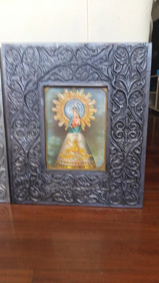 Escudo Zaragoza Aragón Virgen Pilar Metal Madera