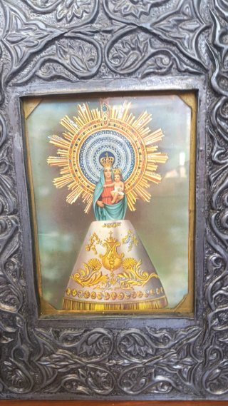 Escudo Zaragoza Aragón Virgen Pilar Metal Madera