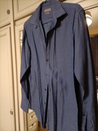 Camisa Zara Man Slim Fit Azul Talla M