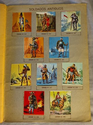 Álbum Cromos Historia España 1974. Petronio
