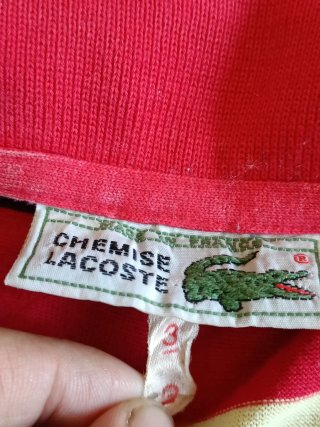 Polo Lacoste Rayas Vintage Talla S (3)