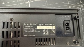 Reproductor VHS Blaupunkt RTV-670 (para arreglar)