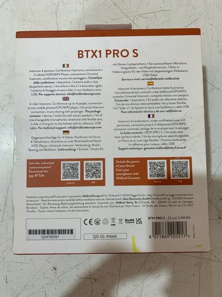 Midland BTX1 PRO S Intercomunicador Moto