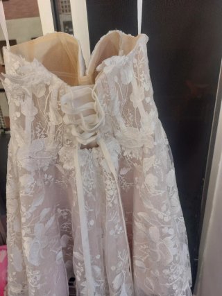 Vestido de Novia Beige/Blanco