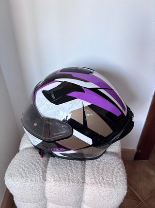 Casco Integral NZI Morado y Blanco