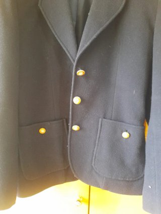 Americana lana azul talla 40, ajustada.