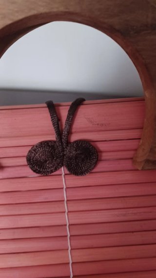Bolso de mano de madera naranja