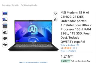 MSI Modern 15 H AI (Ultra 7 155H | 32GB | 1TB)