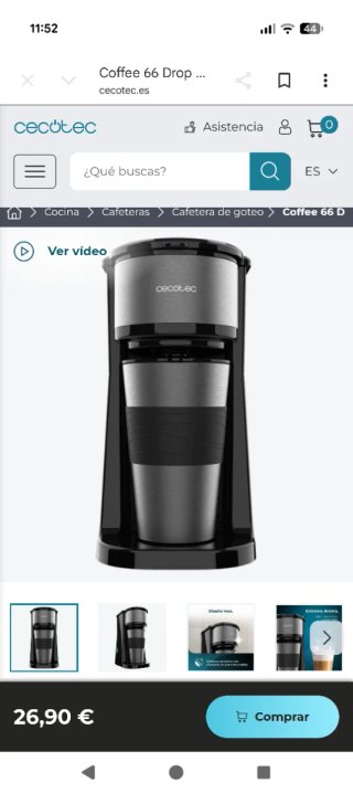 Cafetera Cecotec Coffee 66 Drop & Go