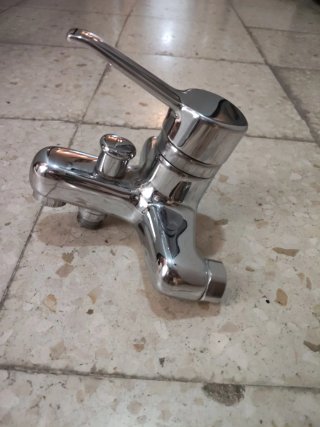 Grifo monomando baño plata