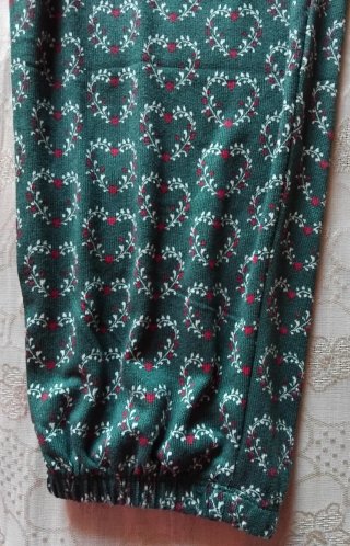 Pantalón pijama mujer talla S verde estampado