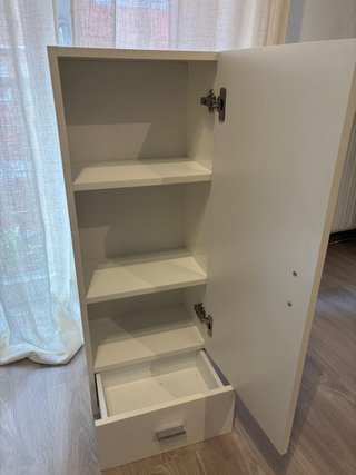 Armario baño con cajón para colgar