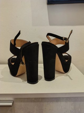Zapatos de tacón negros plataforma