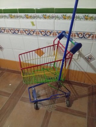 Carrito de compra para niños multicolor