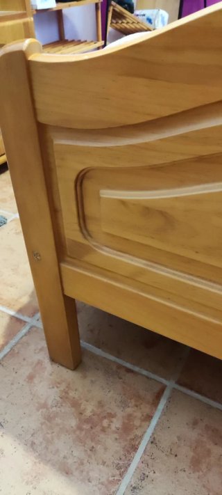 2 Camas 90cm madera de pino macizo con somier