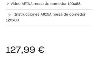 Mesa de madera ARINA 120x88