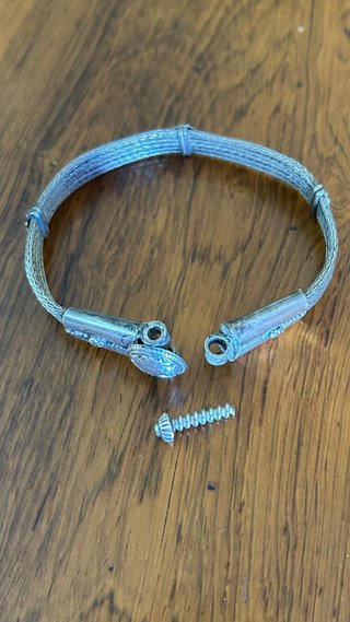 Pulsera plata de ley 27 gr estilo étnico/vintage