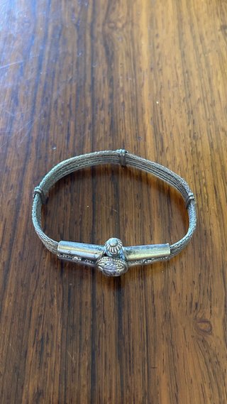 Pulsera plata de ley 27 gr estilo étnico/vintage