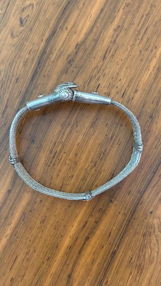 Pulsera plata de ley 27 gr estilo étnico/vintage