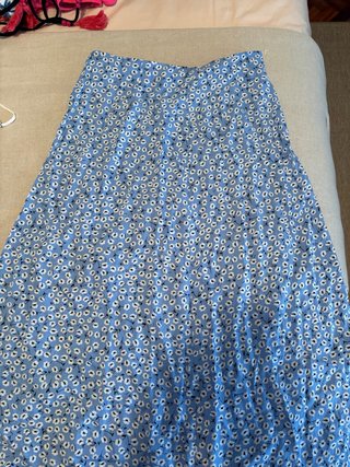Falda larga estampada flores