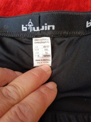 Culotte Ciclismo B'Twin Talla XXL Negro