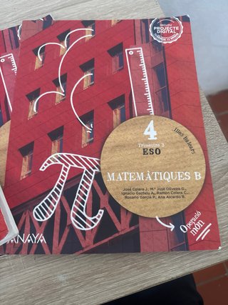 Anaya libros de mates B 4 eso