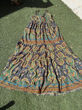 Vestido boho seda talla única
