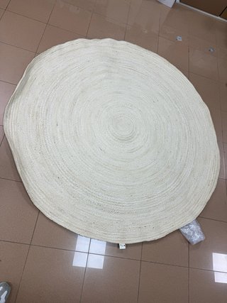 Alfombra redonda yute 2 metros beige nueva