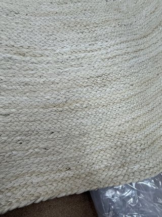 Alfombra redonda yute 2 metros beige nueva