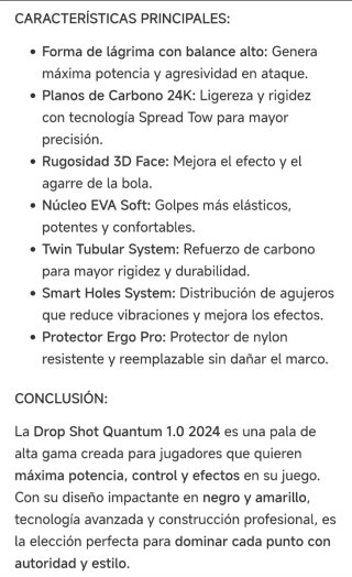 Pala Pádel Drop Shot Quantum 1.0