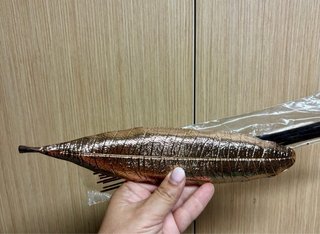 Porta incienso hoja metal dorado 28 cm