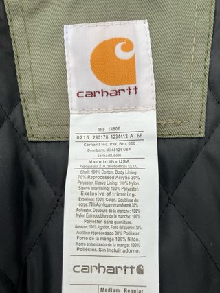 Chaqueta Carhartt Detroit rework VerdeKaki talla M