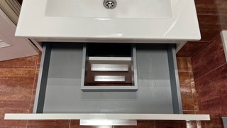 Mueble de baño de cerámica blanco