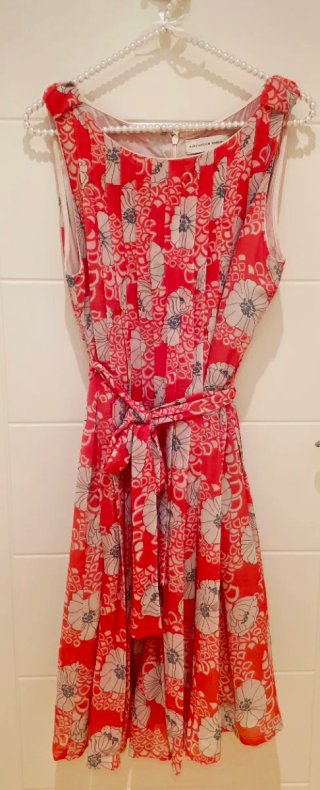 Vestido Purificación García Rojo/Rosa