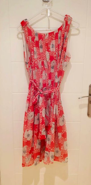Vestido Purificación García Rojo/Rosa