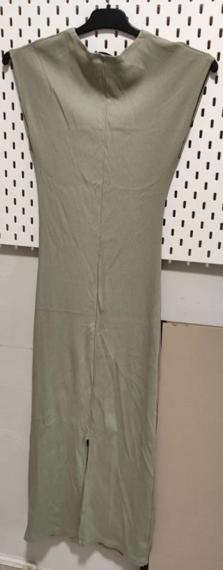 Vestido Largo Stradivarius Verde Oliva