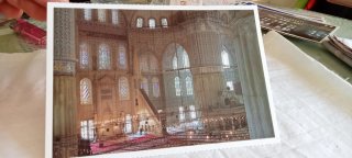 Postal Interior Mezquita Azul Turquía