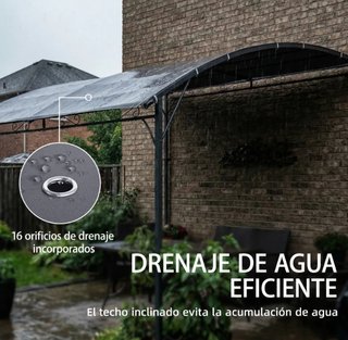 Pérgola de pared 2,8x3,8m