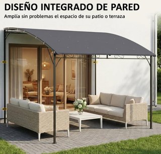 Pérgola de pared 2,8x3,8m