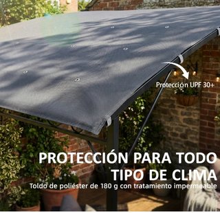 Pérgola de pared 2,8x3,8m