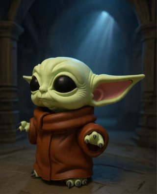 Figura Grogu Bebé Yoda Star Wars