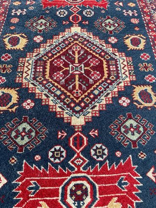 Tappeto vintage Shirvan caucasico annodato a mano