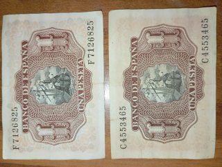 Billete de 1 Peseta de 1953 Marqués de Santa Cruz