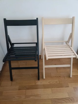 4 Sillas de Madera Plegables