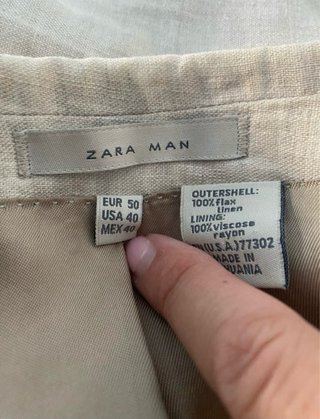 Trajes tipo lino hombre beige