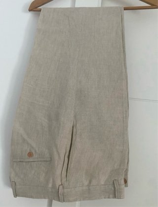 Trajes tipo lino hombre beige