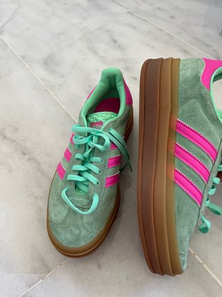 Adidas Gazelle Mujer Verde y Rosa