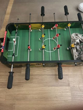 Mini futbolín de mesa