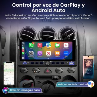 Radio 1DIN CarPlay/AA con cámara HD