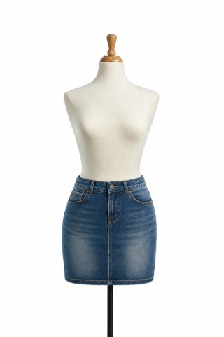 Falda vaquera azul talla S